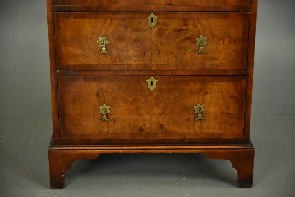 small Antique walnut chest on chest tallboy  View VI