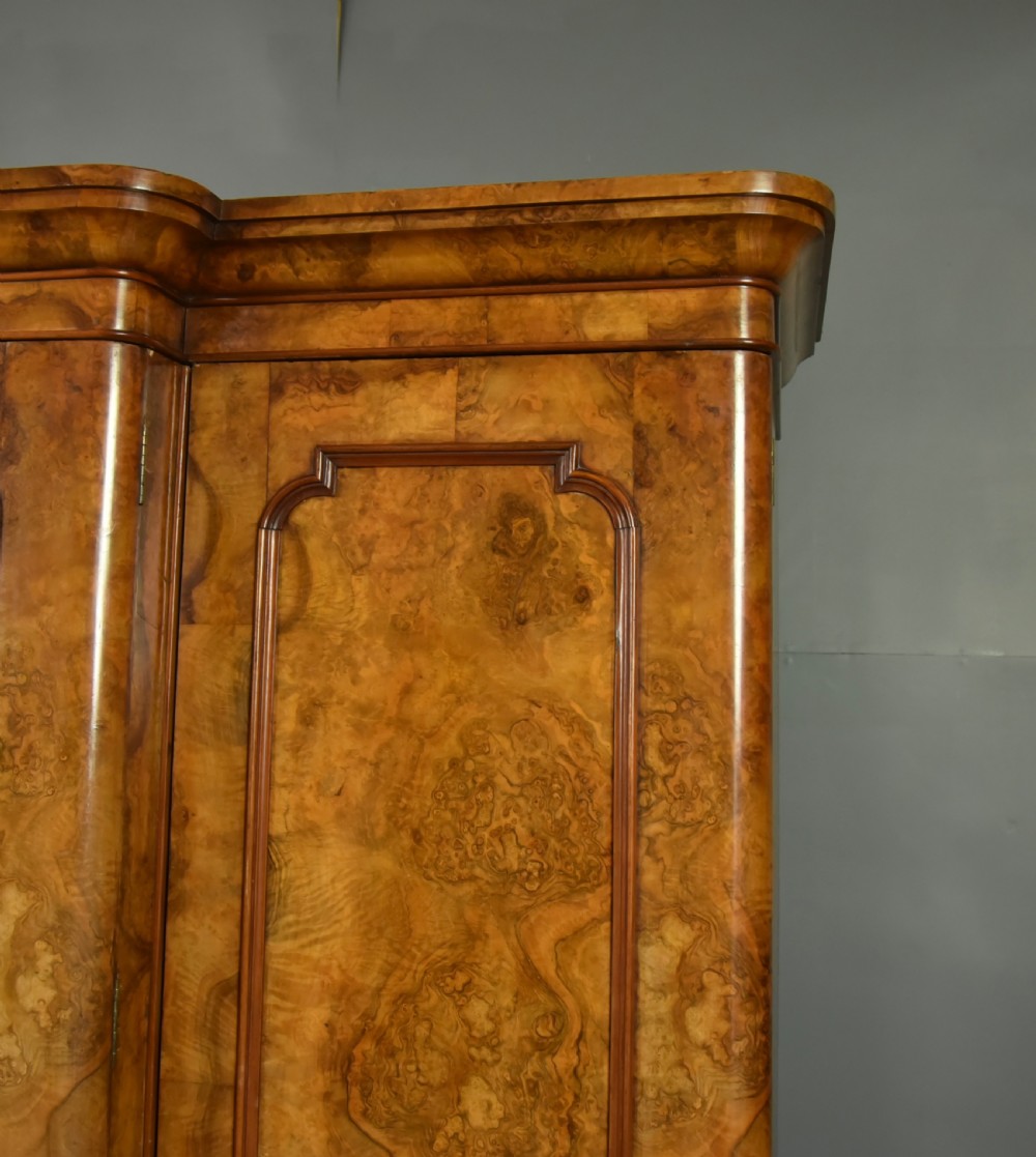 Victorian burr walnut triple wardrobe  View IV