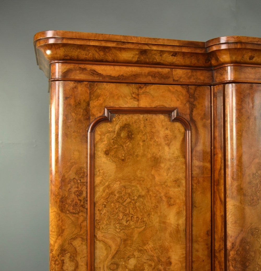 Victorian burr walnut triple wardrobe  View V