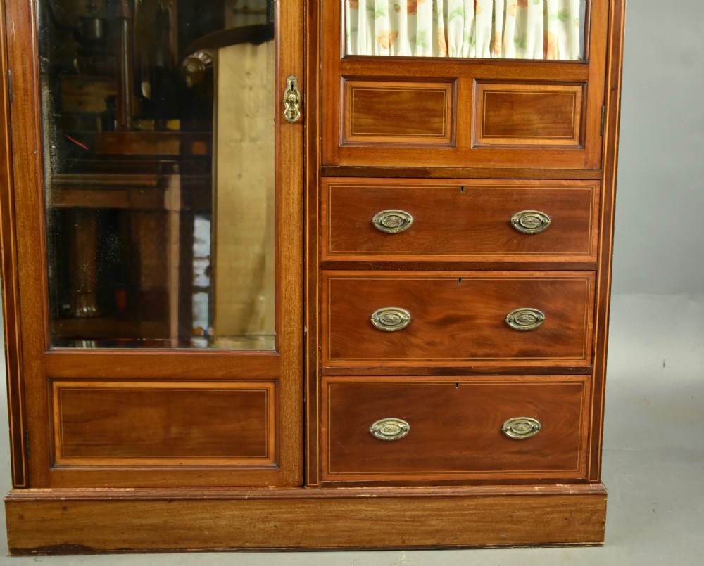 Victorian mahogany double compactom wardrobe  View II