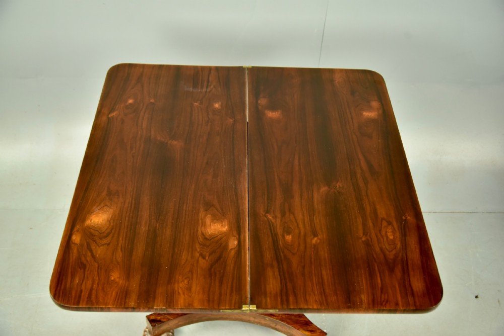 Regency rosewood console tea table View IX