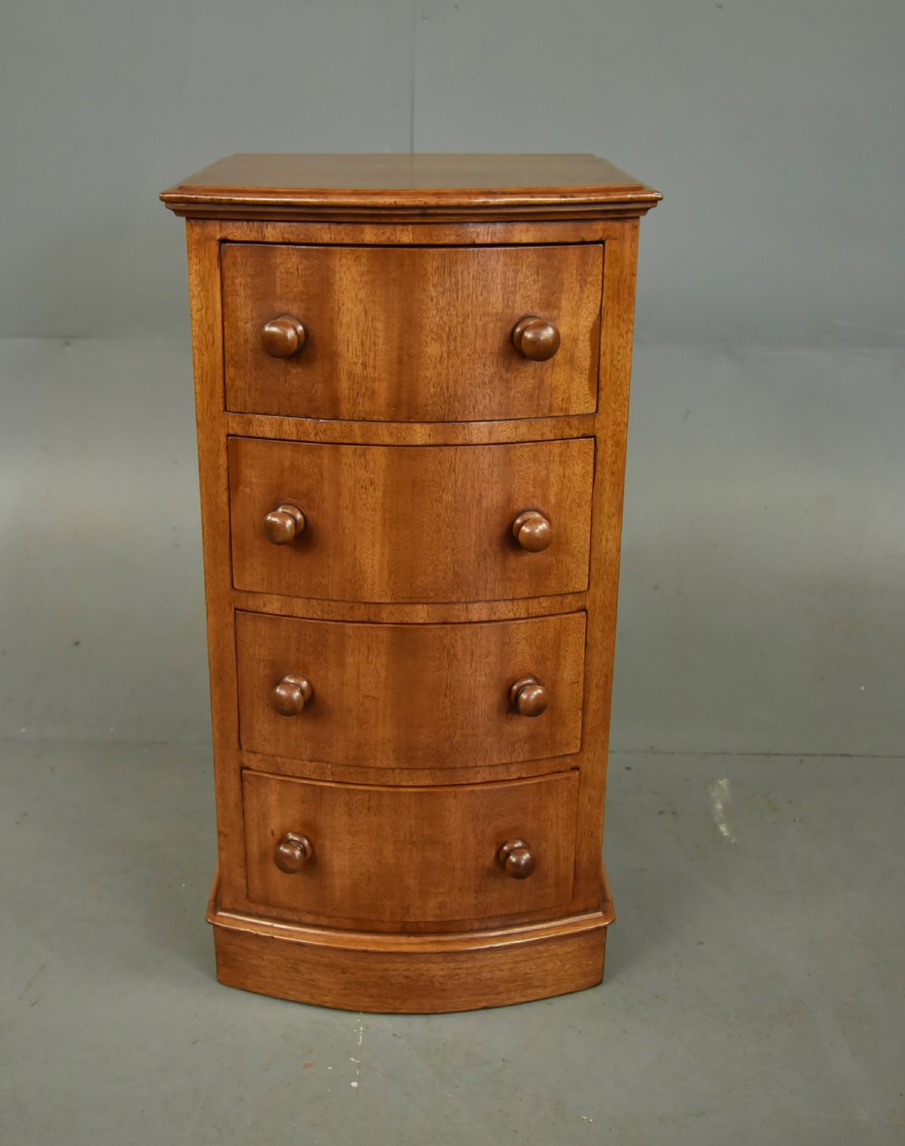 Pair of Victorian mahogany Bowfront bedside chests of drawers  View VI