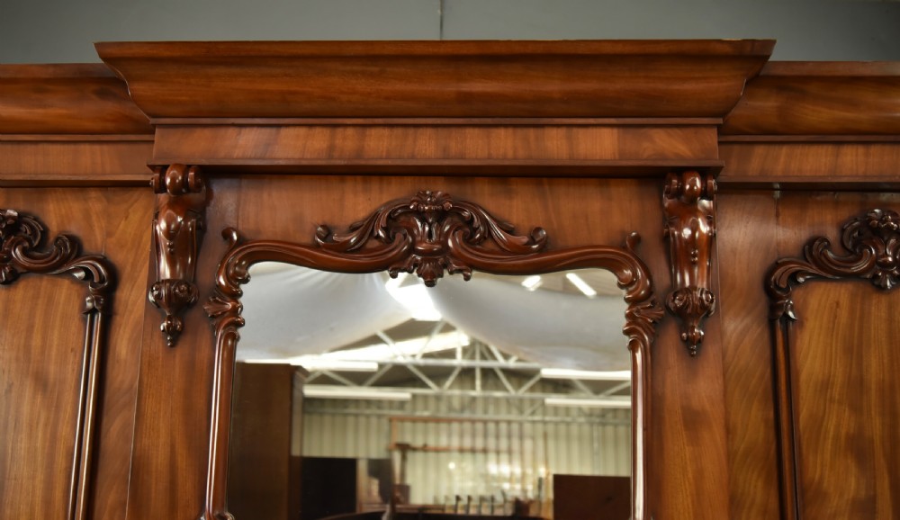 Victorian breakfront triple wardrobe  View II