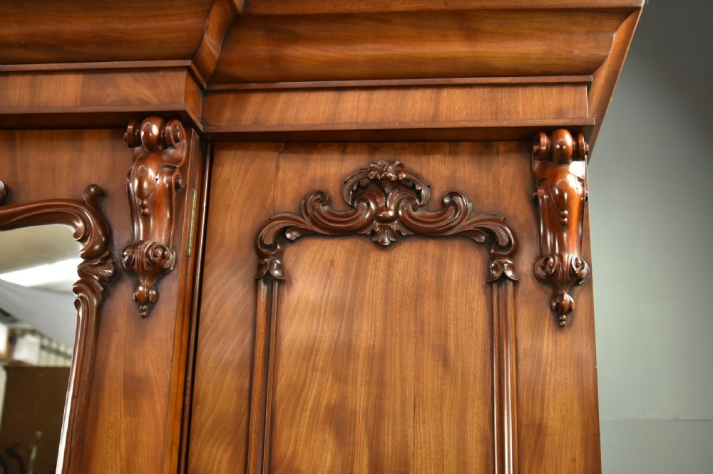 Victorian breakfront triple wardrobe  View III