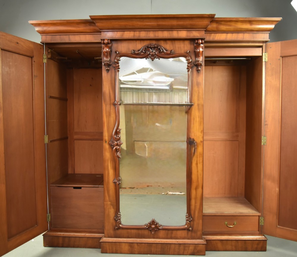 Victorian breakfront triple wardrobe  View VI