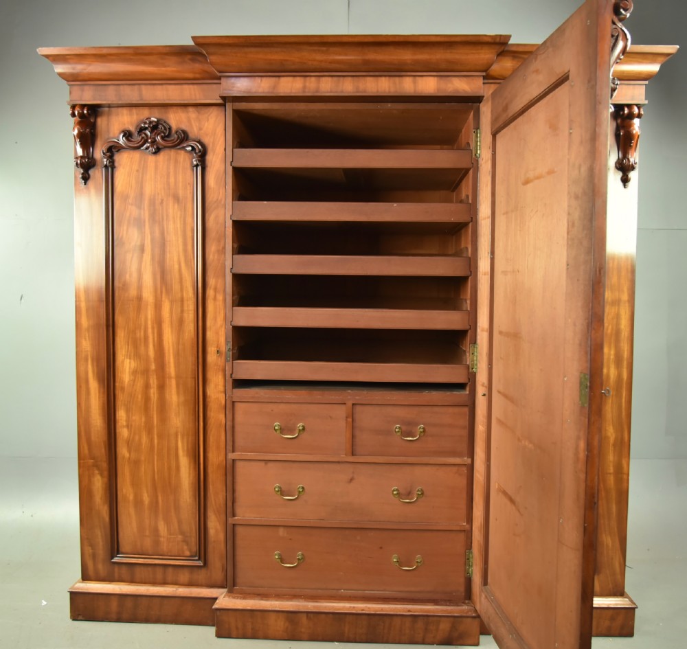 Victorian breakfront triple wardrobe  View VII