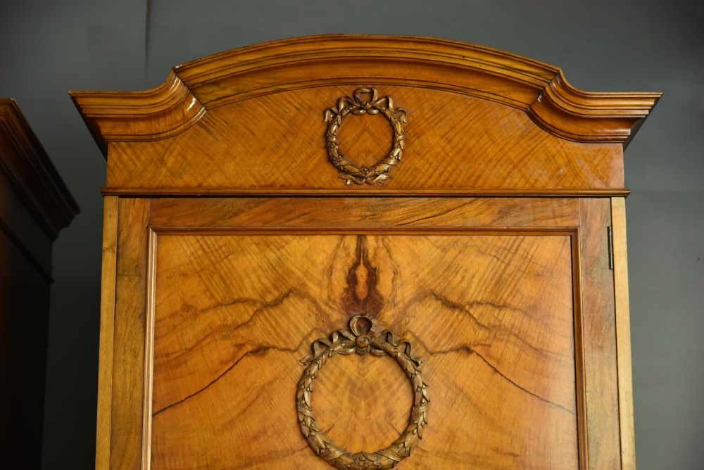 Pair of Victorian walnut wardrobes by Hobbs & Co  View V