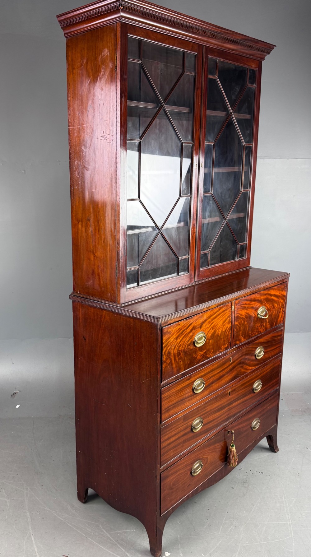 19th century mahogany secretaire bookcase View III