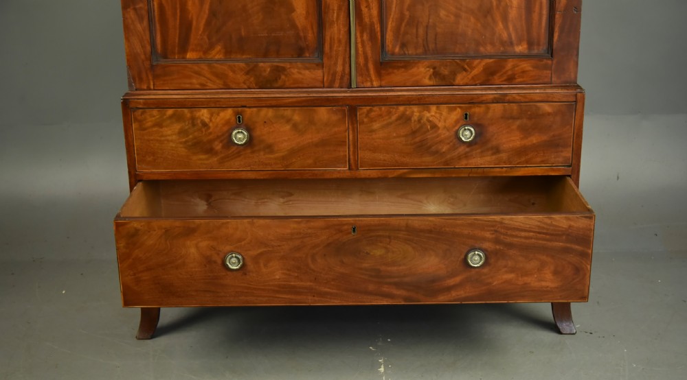 Georgian mahogany double wardrobe  View VII
