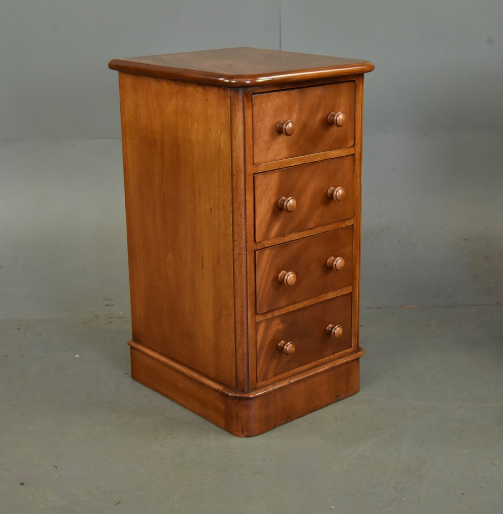 Pair of Victorian mahogany bedside chests of drawers  View V