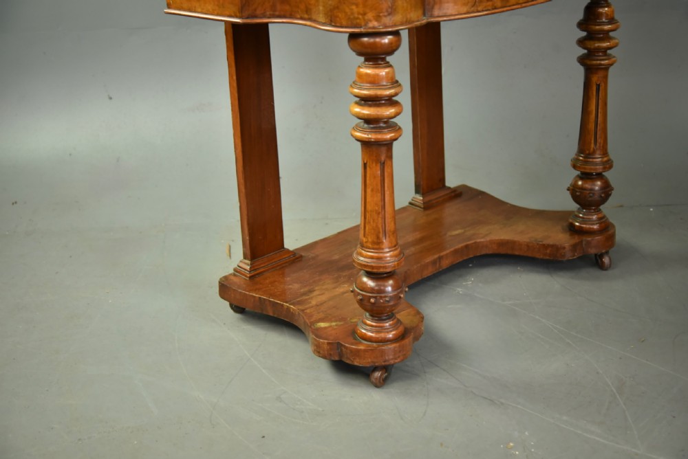 Victorian burr walnut dressing table  View IX