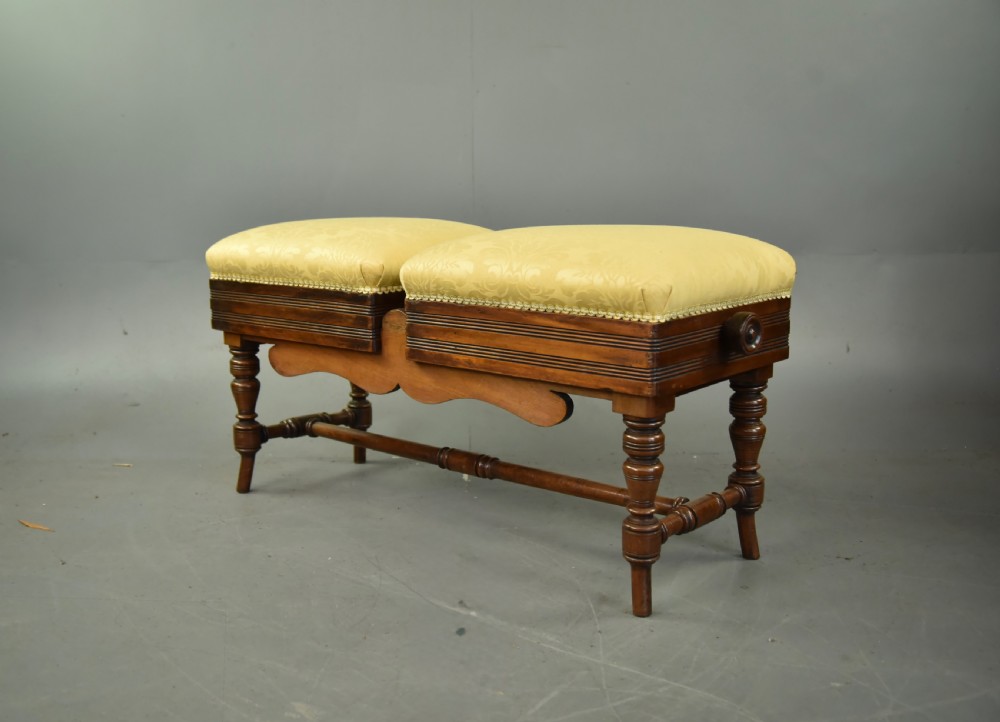 Victorian duet piano stool  View II