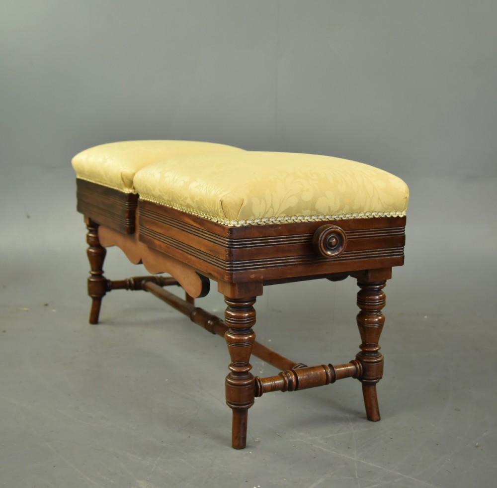 Victorian duet piano stool  View III