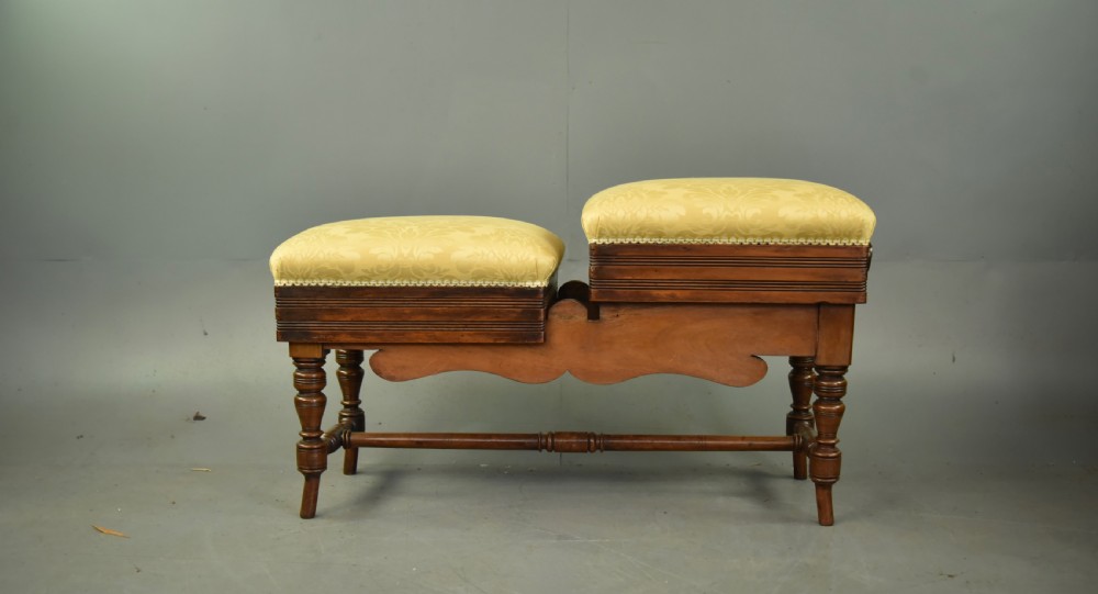 Victorian duet piano stool  View IV