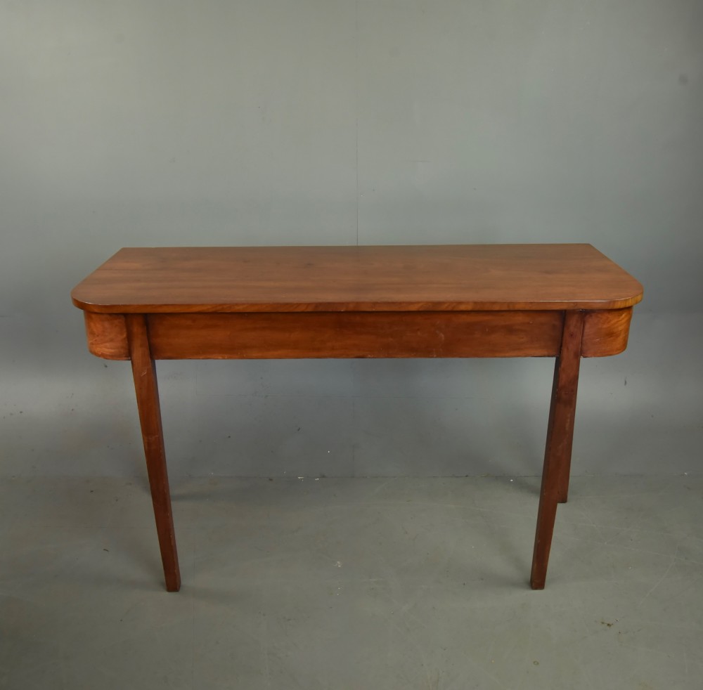 Pair of Georgian mahogany D end console tables View V