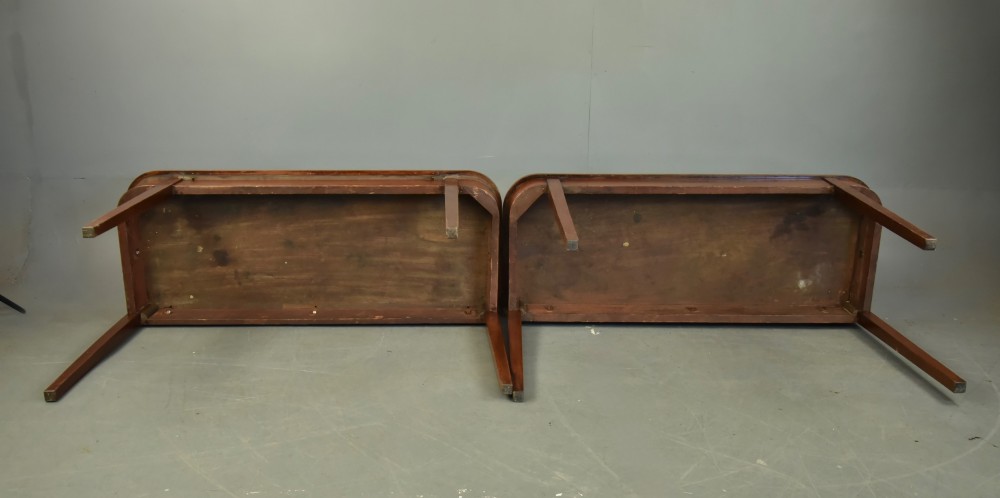 Pair of Georgian mahogany D end console tables View IX