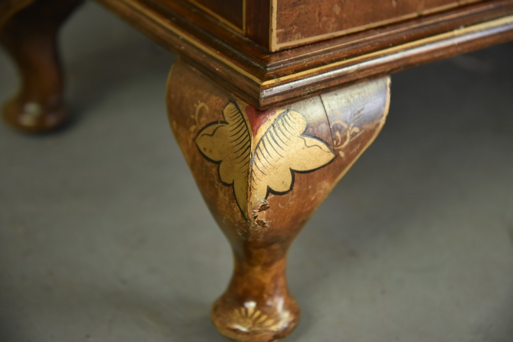 Walnut Chinoiserie glazed bookcase cabinet View VIII