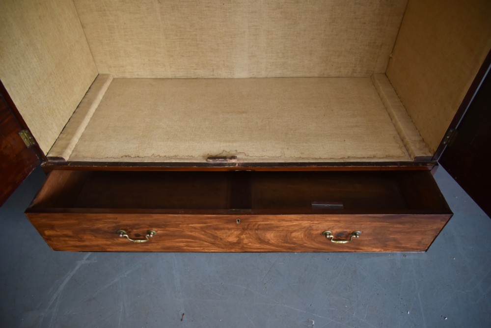 Georgian mahogany double wardrobe flat packs View IV