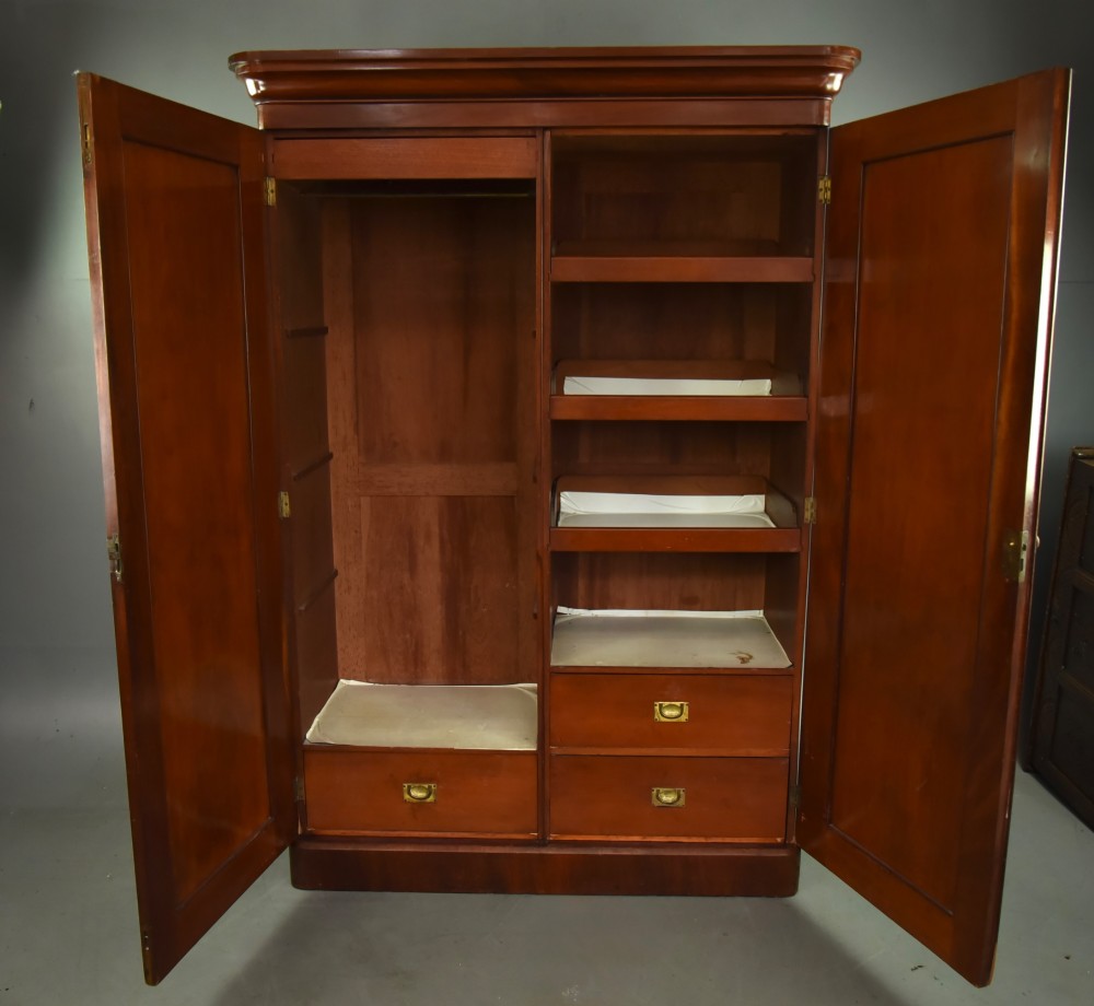 Victorian mahogany double wardrobe View IV