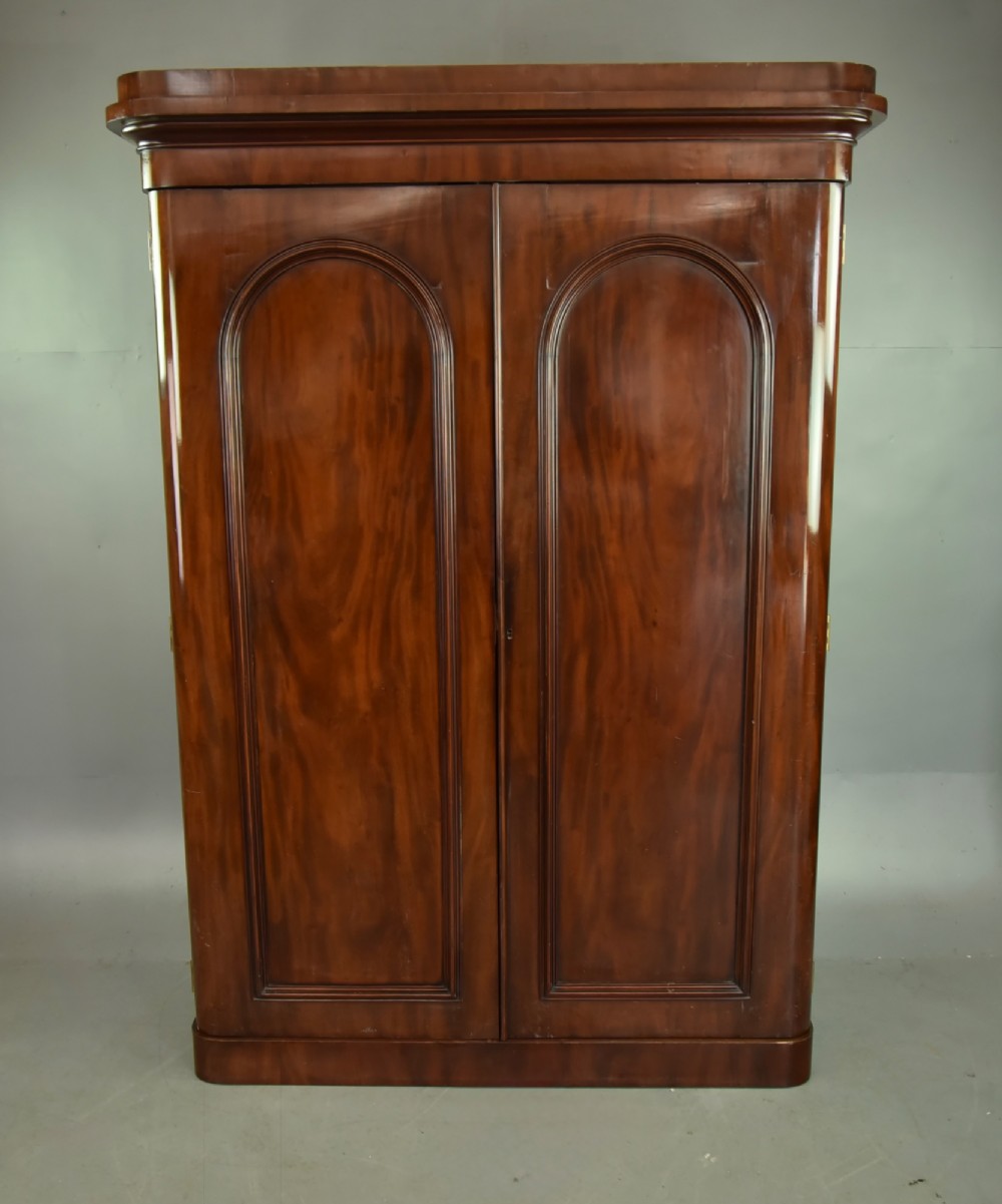 Victorian mahogany compactom double wardrobe