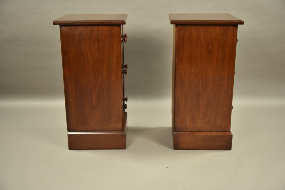 Pair of Victorian mahogany bedside chests View IV