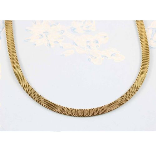 RESERVED VINTAGE 1930S 9CT GOLD 16 MESH LINK COLLAR NECKLACE - ADDITIONAL PHOTO 1