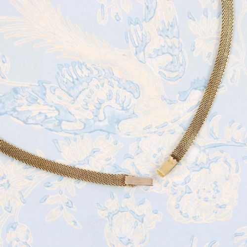 RESERVED VINTAGE 1930S 9CT GOLD 16 MESH LINK COLLAR NECKLACE - ADDITIONAL PHOTO 2