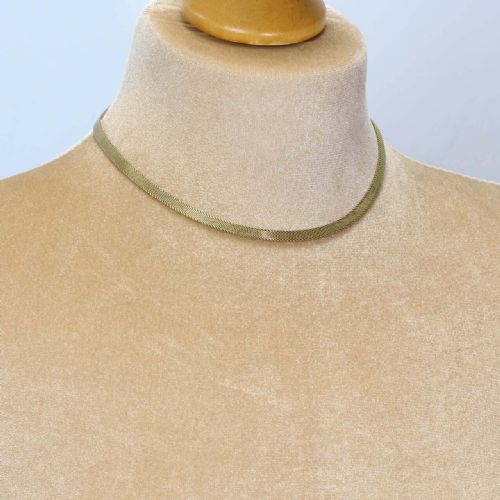 RESERVED VINTAGE 1930S 9CT GOLD 16 MESH LINK COLLAR NECKLACE - ADDITIONAL PHOTO 5
