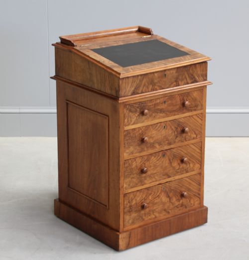 A Victorian Burr Walnut Davenport.