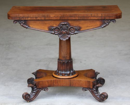 A William IV Rosewood Card Table