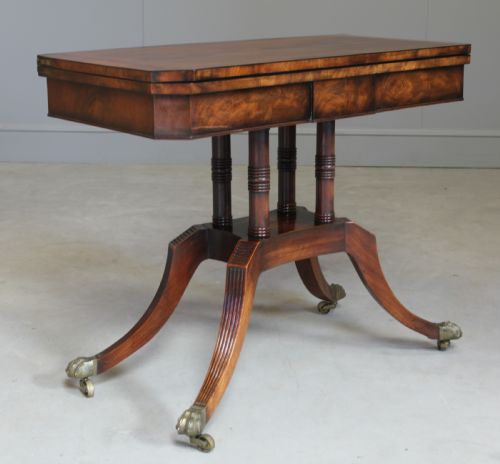 fig 1. A REGENCY MAHOGANY CARD TABLE.