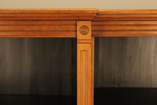 A FINE PAIR OF EDWARDIAN MAHOGANY BREAKFRONT OPEN BOOKCASES - ADDITIONAL PHOTO 14