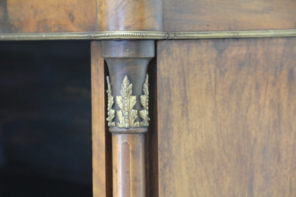 Antique Victorian burr walnut open bookcase  View V