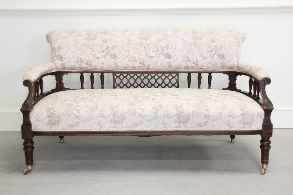 A Victorian Walnut salon three piece suite. View II