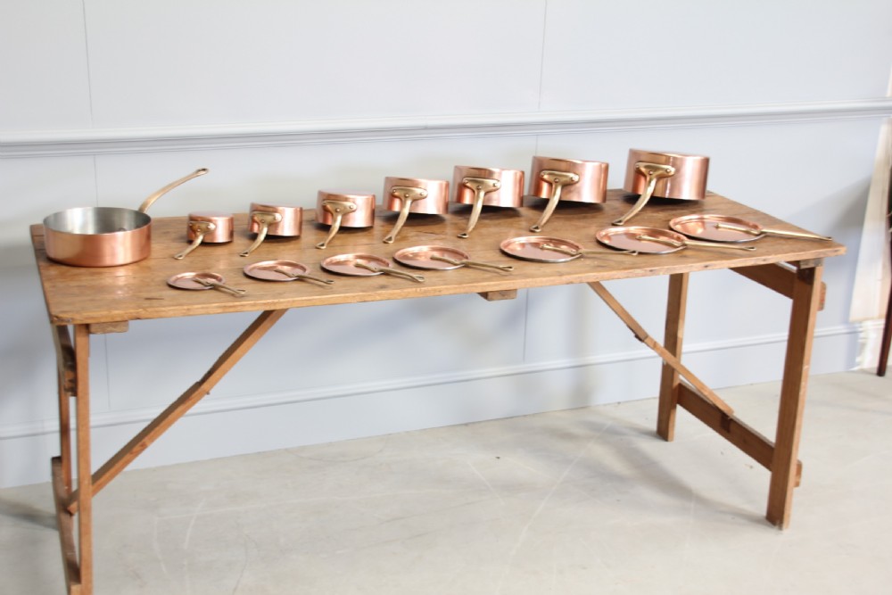 A collection of 19th century copper saucepans  View IV