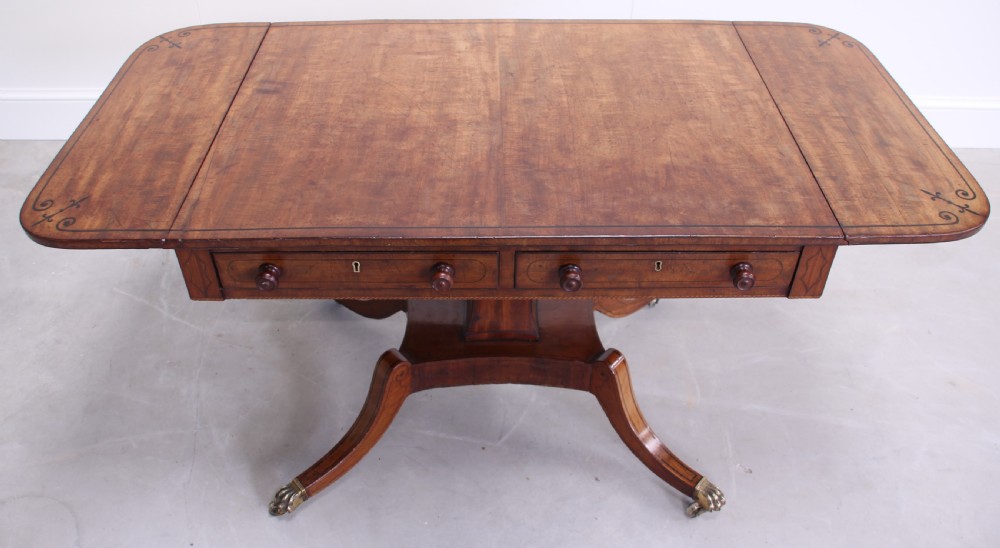A Regency mahogany sofa table. View IV