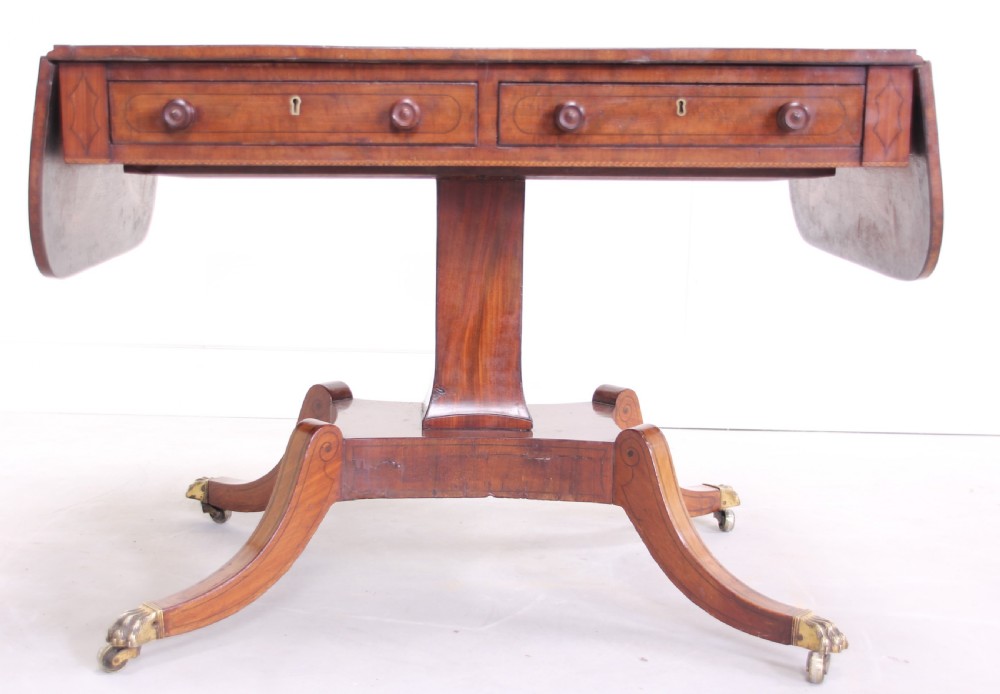 A Regency mahogany sofa table. View VI