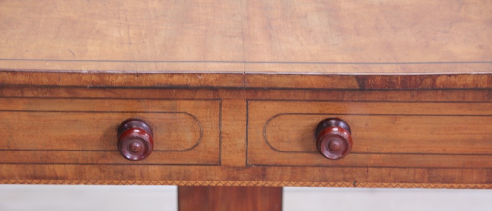 A Regency mahogany sofa table. View X