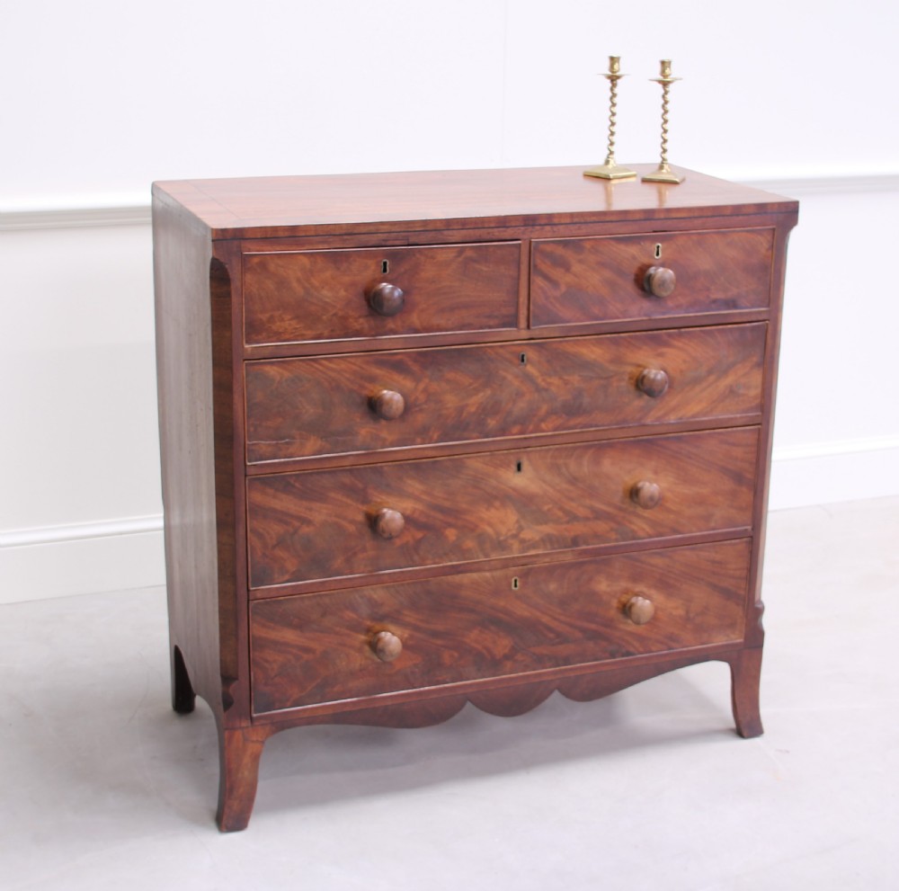 An early 19th century mahogany chest of drawers  View V