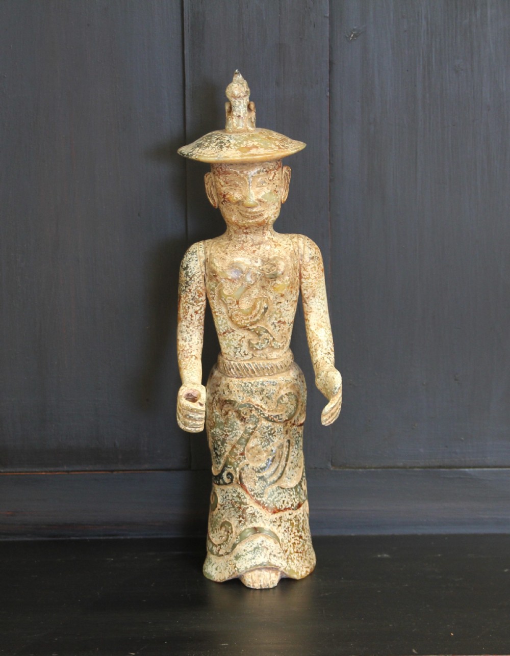 A 19th century Chinese jabeite figure. View III