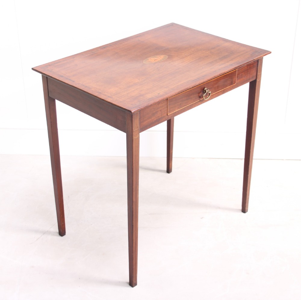 An Edwardian inlay mahogany side table. View II
