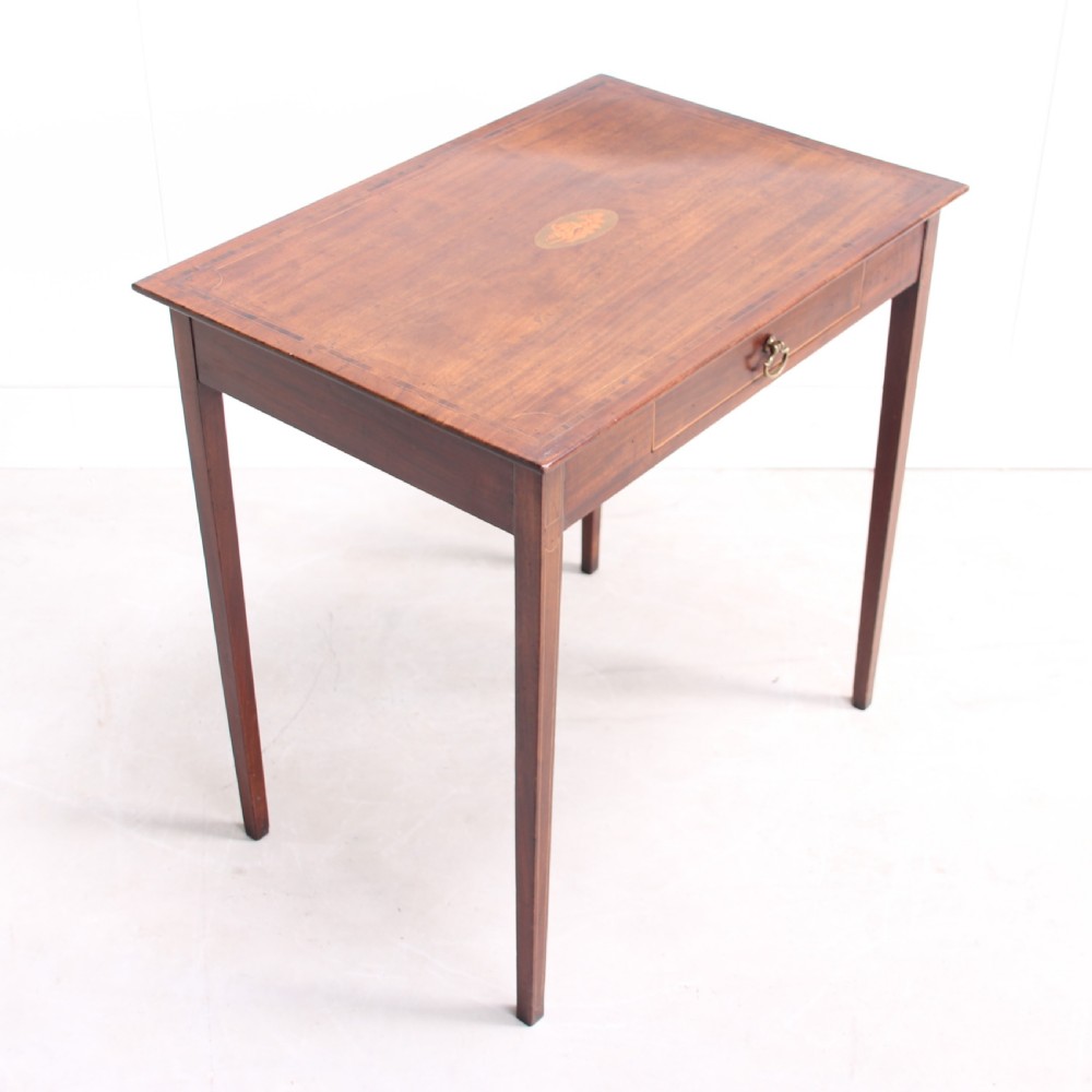An Edwardian inlay mahogany side table. View III