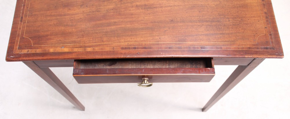 An Edwardian inlay mahogany side table. View VI