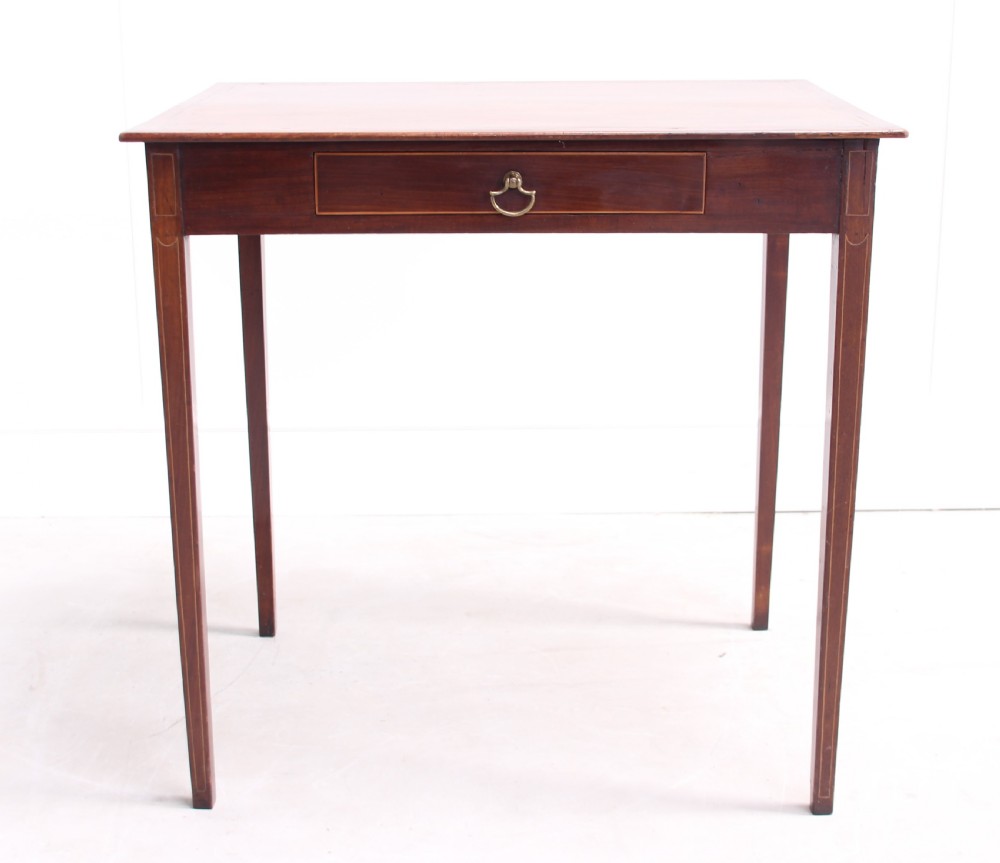 An Edwardian inlay mahogany side table. View VII