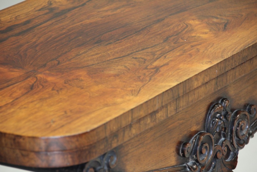 A William IV Rosewood card table  View VI