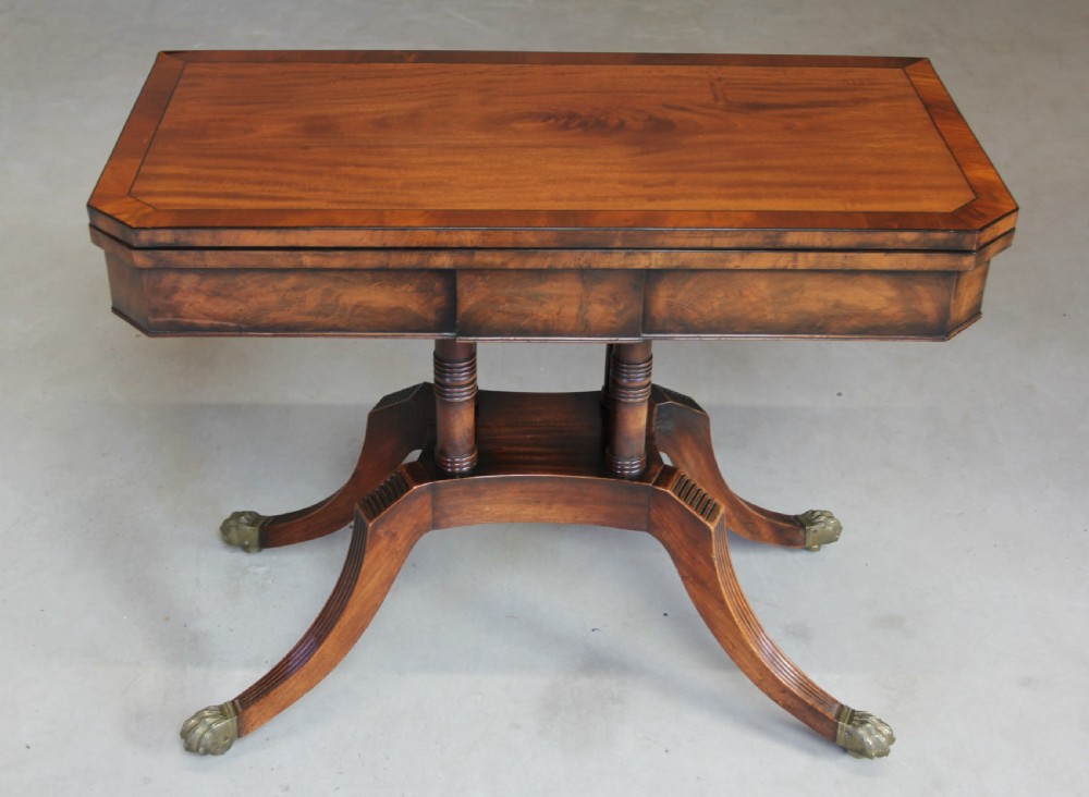 A REGENCY MAHOGANY CARD TABLE. View IV