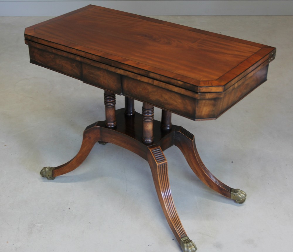 A REGENCY MAHOGANY CARD TABLE. View V