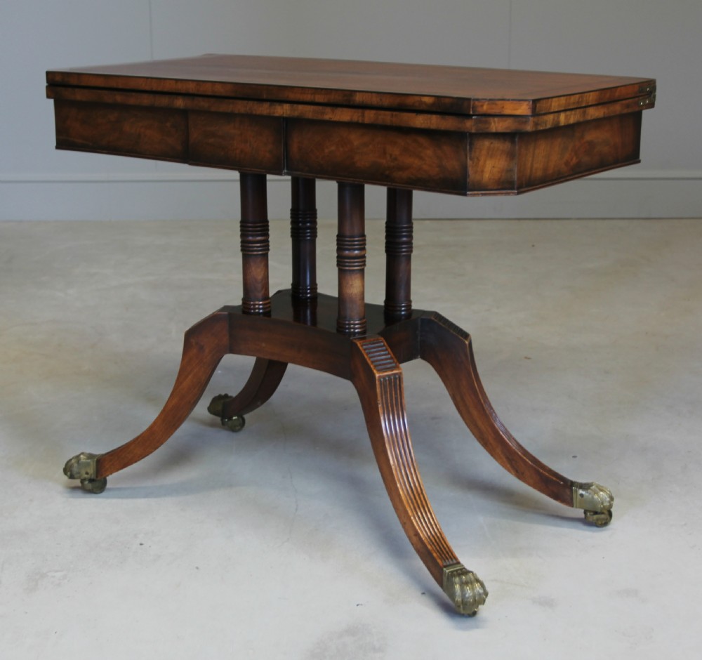 A REGENCY MAHOGANY CARD TABLE. View VI