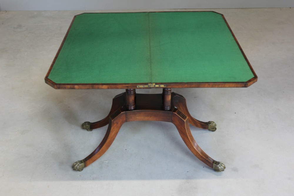 A REGENCY MAHOGANY CARD TABLE. View VII