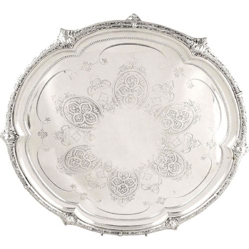 Huge Antique Silver Plated 15" Salver/tray - C1885 - Frederick Wilson & C O